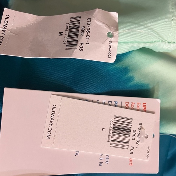NWT Old Navy Rash guard/high waist bikini bottom, wmns sz lg/med - Picture 3 of 4